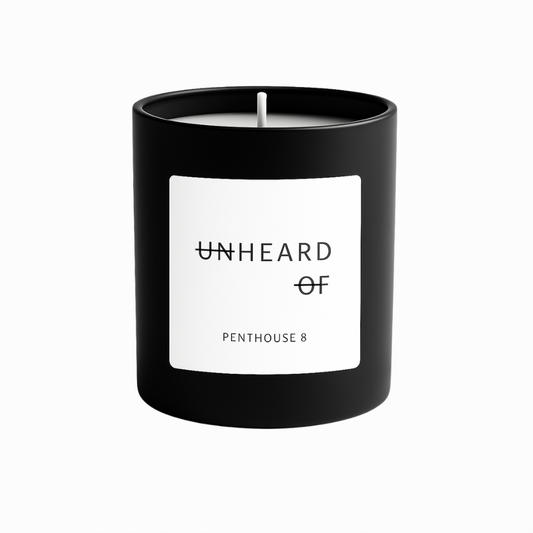 Masculine patchouli and incense candle with labdanum, cashmere wood, birchwood, and ocean air

